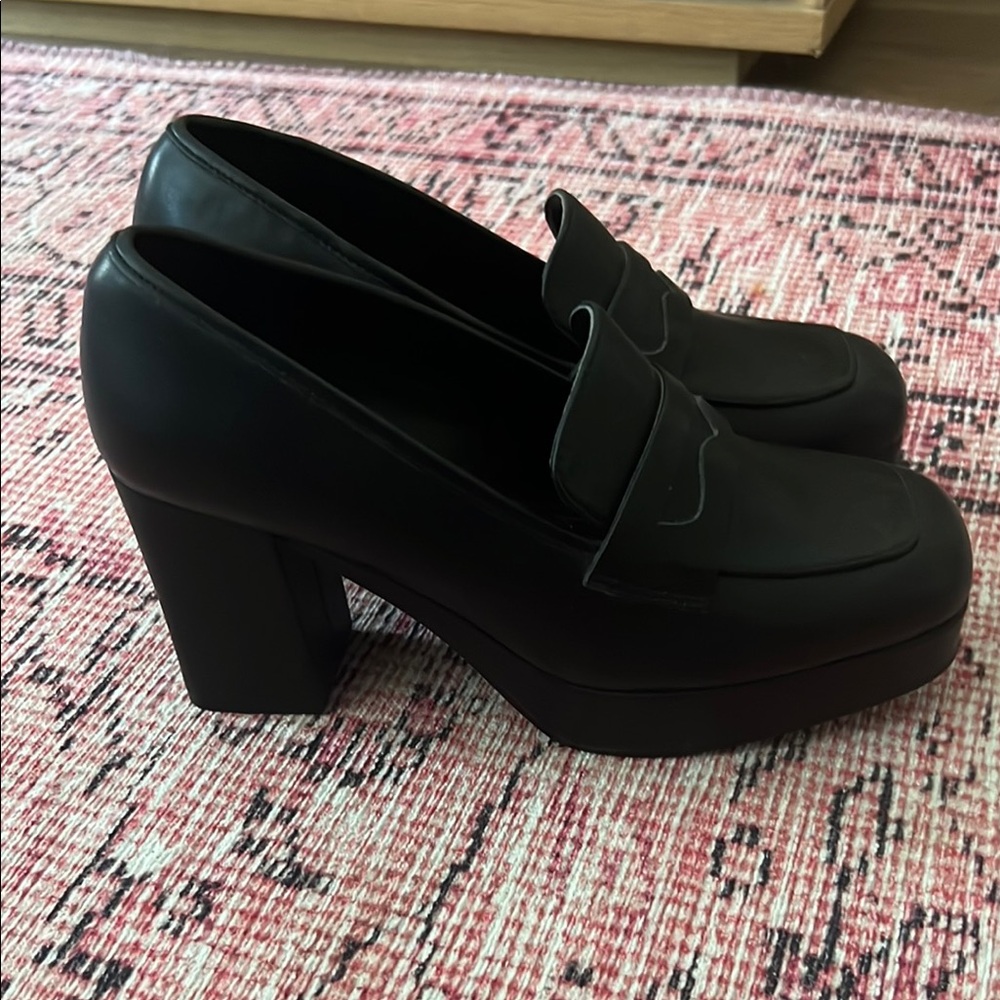 Black Women's Platform Loafers